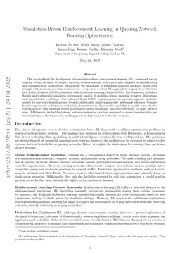 Simulation-Driven Reinforcement Learning in Queuing Network Routing Optimization