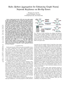 Ralts: Robust Aggregation for Enhancing Graph Neural Network Resilience on Bit-flip Errors