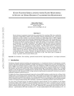 Even Faster Simulations with Flow Matching: A Study of Zero Degree Calorimeter Responses