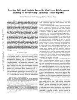 Learning Individual Intrinsic Reward in Multi-Agent Reinforcement Learning via Incorporating Generalized Human Expertise