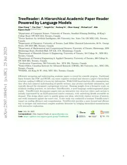 TreeReader: A Hierarchical Academic Paper Reader Powered by Language Models