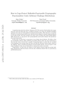 How to Copy-Protect Malleable-Puncturable Cryptographic Functionalities Under Arbitrary Challenge Distributions