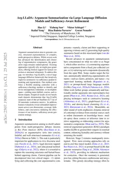 Arg-LLaDA: Argument Summarization via Large Language Diffusion Models and Sufficiency-Aware Refinement