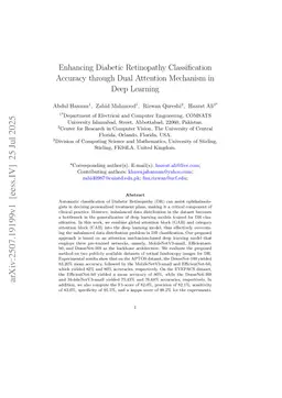 Enhancing Diabetic Retinopathy Classification Accuracy through Dual Attention Mechanism in Deep Learning