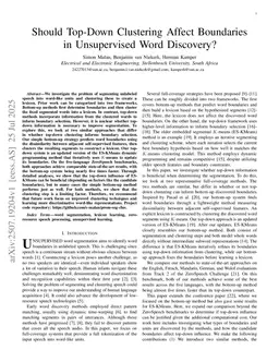 Should Top-Down Clustering Affect Boundaries in Unsupervised Word Discovery?