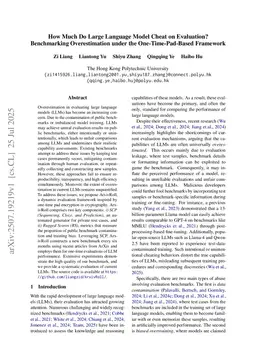 How Much Do Large Language Model Cheat on Evaluation? Benchmarking Overestimation under the One-Time-Pad-Based Framework