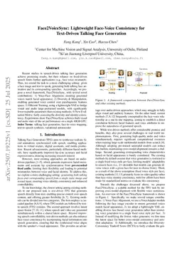 Face2VoiceSync: Lightweight Face-Voice Consistency for Text-Driven Talking Face Generation