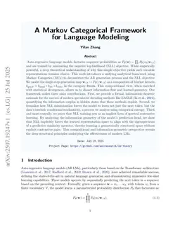 A Markov Categorical Framework for Language Modeling
