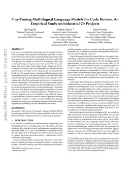 Fine-Tuning Multilingual Language Models for Code Review: An Empirical Study on Industrial C# Projects