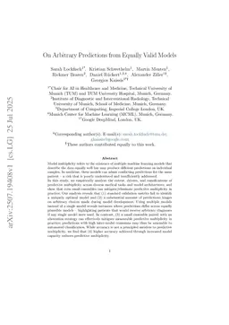 On Arbitrary Predictions from Equally Valid Models