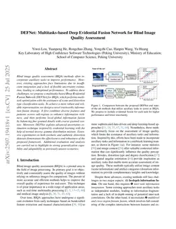 DEFNet: Multitasks-based Deep Evidential Fusion Network for Blind Image Quality Assessment