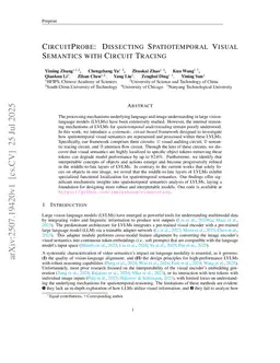 CircuitProbe: Dissecting Spatiotemporal Visual Semantics with Circuit Tracing