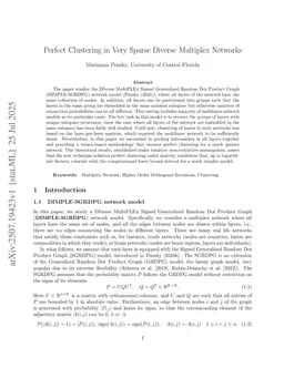 Perfect Clustering in Very Sparse Diverse Multiplex Networks