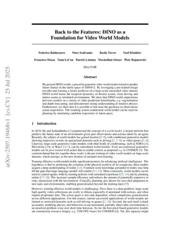 Back to the Features: DINO as a Foundation for Video World Models