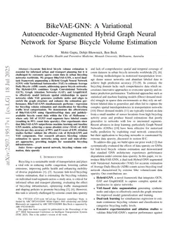 BikeVAE-GNN: A Variational Autoencoder-Augmented Hybrid Graph Neural Network for Sparse Bicycle Volume Estimation