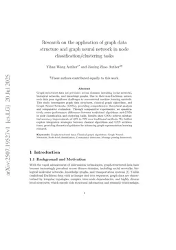 Research on the application of graph data structure and graph neural network in node classification/clustering tasks