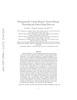 Programmable Virtual Humans Toward Human Physiologically-Based Drug Discovery