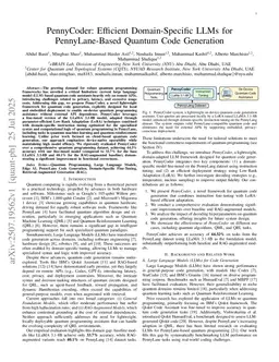 PennyCoder: Efficient Domain-Specific LLMs for PennyLane-Based Quantum Code Generation