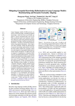 Mitigating Geospatial Knowledge Hallucination in Large Language Models: Benchmarking and Dynamic Factuality Aligning