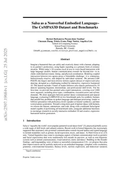 Salsa as a Nonverbal Embodied Language -- The CoMPAS3D Dataset and Benchmarks