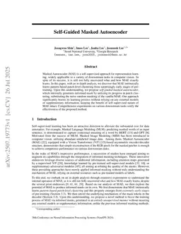Self-Guided Masked Autoencoder