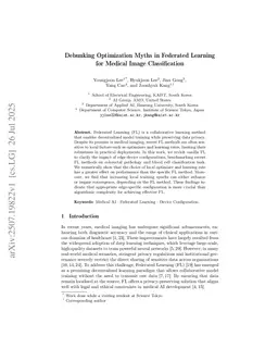Debunking Optimization Myths in Federated Learning for Medical Image Classification