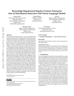 Knowledge Regularized Negative Feature Tuning of Vision-Language Models for Out-of-Distribution Detection