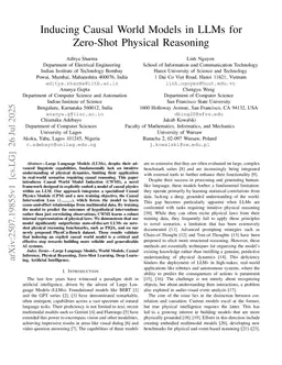 Inducing Causal World Models in LLMs for Zero-Shot Physical Reasoning
