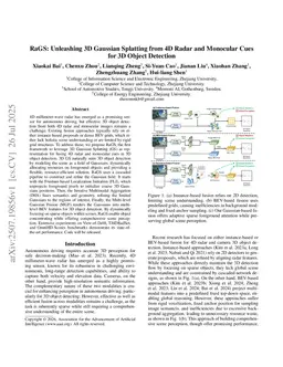 RaGS: Unleashing 3D Gaussian Splatting from 4D Radar and Monocular Cues for 3D Object Detection