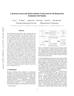 A Structure-aware and Motion-adaptive Framework for 3D Human Pose Estimation with Mamba