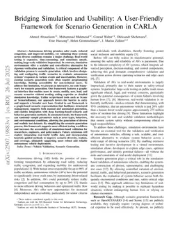 Bridging Simulation and Usability: A User-Friendly Framework for Scenario Generation in CARLA