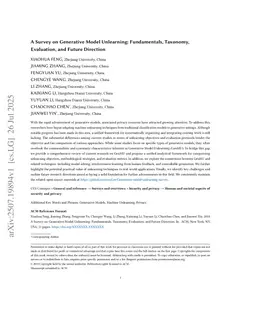 A Survey on Generative Model Unlearning: Fundamentals, Taxonomy, Evaluation, and Future Direction