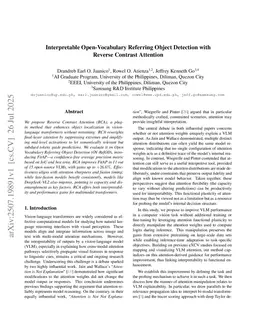 Interpretable Open-Vocabulary Referring Object Detection with Reverse Contrast Attention
