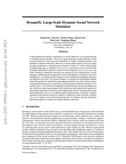 DynamiX: Large-Scale Dynamic Social Network Simulator