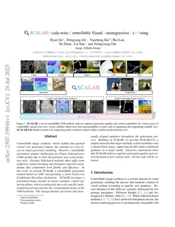 SCALAR: Scale-wise Controllable Visual Autoregressive Learning
