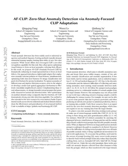 AF-CLIP: Zero-Shot Anomaly Detection via Anomaly-Focused CLIP Adaptation
