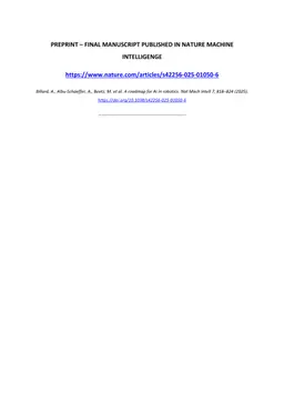 A roadmap for AI in robotics