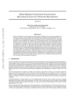 Deep Hidden Cognition Facilitates Reliable Chain-of-Thought Reasoning