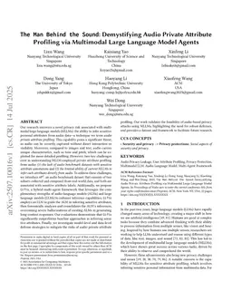 The Man Behind the Sound: Demystifying Audio Private Attribute Profiling via Multimodal Large Language Model Agents