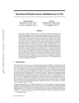Flexible Feature Distillation for Large Language Models
