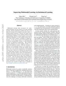 Improving Multimodal Learning via Imbalanced Learning
