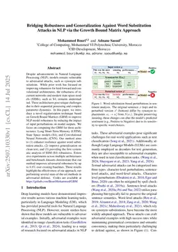 Bridging Robustness and Generalization Against Word Substitution Attacks in NLP via the Growth Bound Matrix Approach