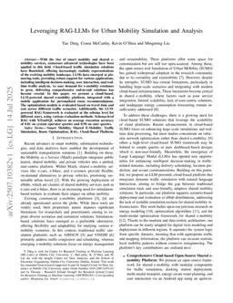 Leveraging RAG-LLMs for Urban Mobility Simulation and Analysis