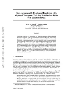 Non-exchangeable Conformal Prediction with Optimal Transport: Tackling Distribution Shifts with Unlabeled Data