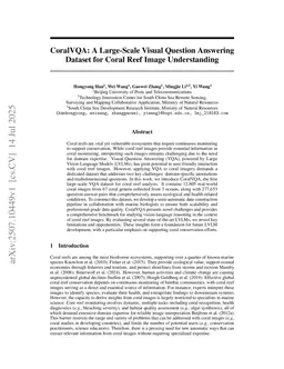 CoralVQA: A Large-Scale Visual Question Answering Dataset for Coral Reef Image Understanding