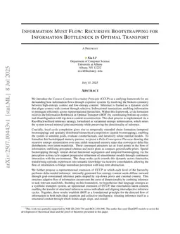 Information Must Flow: Recursive Bootstrapping for Information Bottleneck in Optimal Transport