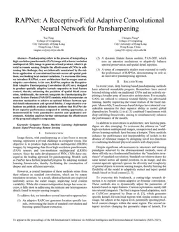 RAPNet: A Receptive-Field Adaptive Convolutional Neural Network for Pansharpening