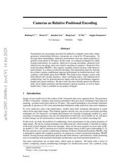 Cameras as Relative Positional Encoding