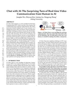 Chat with AI: The Surprising Turn of Real-time Video Communication from Human to AI