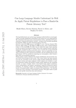 Can Large Language Models Understand As Well As Apply Patent Regulations to Pass a Hands-On Patent Attorney Test?